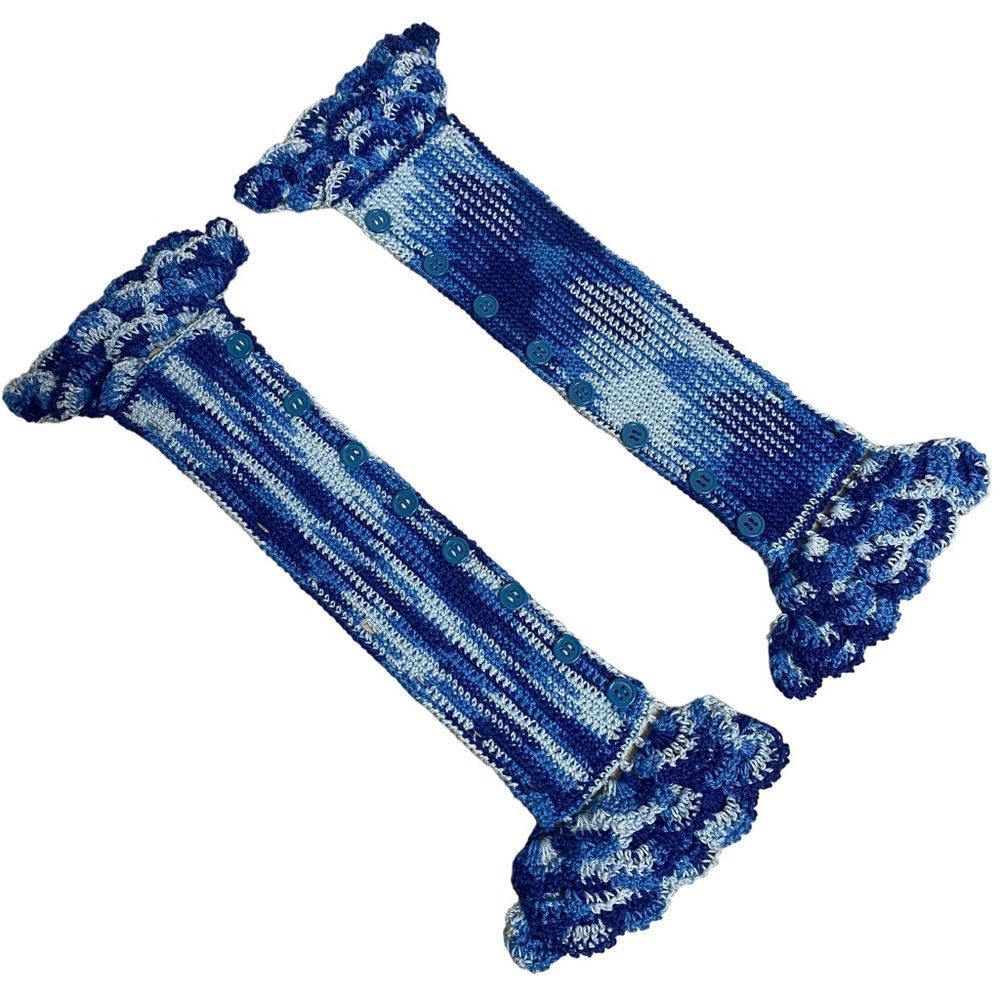 Blue crochet Handle‎ Cover for Handbags